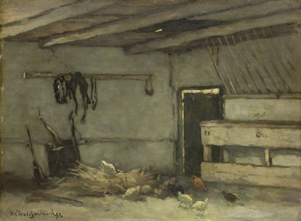 Detail of Stable Interior by Johan Hendrik Weissenbruch