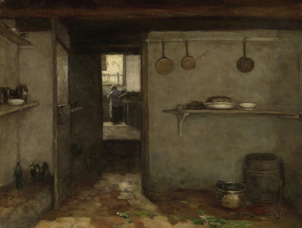 Detail of Cellar of the Artist’s Home in The Hague by Johan Hendrik Weissenbruch