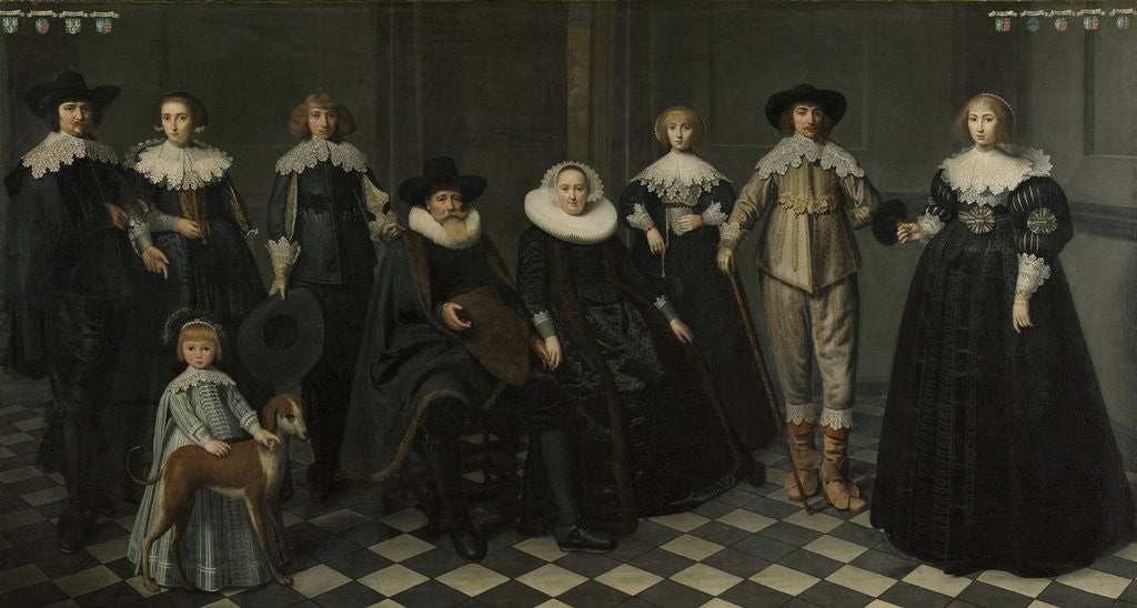 Detail of Portrait of the Family of Dirck Bas Jacobsz, Burgomaster of Amsterdam by Dirck Dircksz. van Santvoort