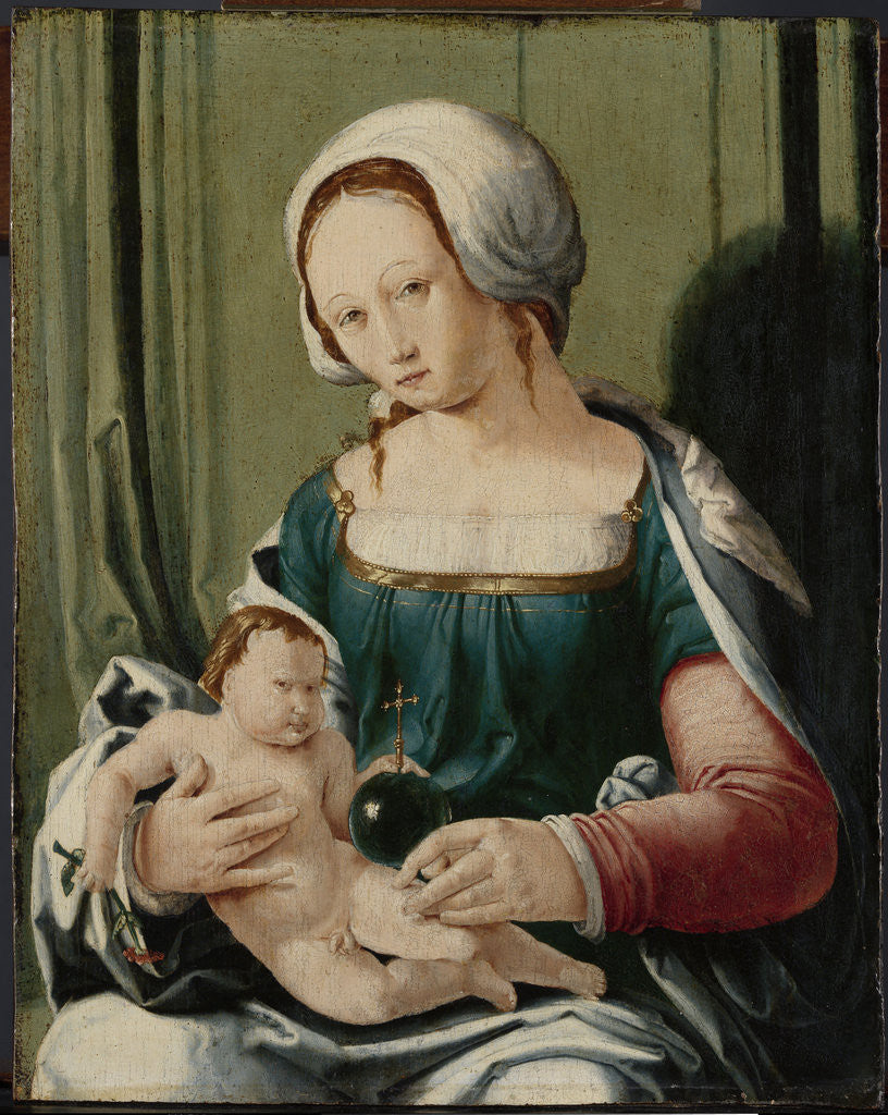 Detail of Virgin and Child by Workshop of Lucas van Leyden