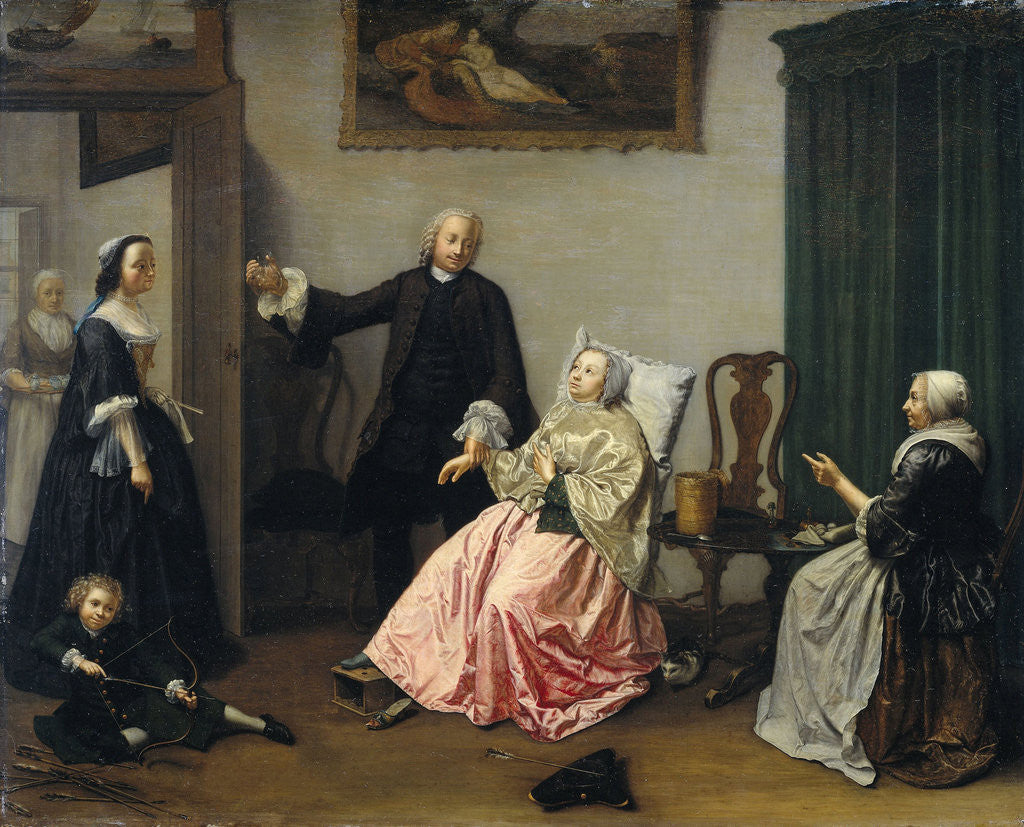 Detail of Doctor's Visit by Elisabeth Geertruida Wassenbergh