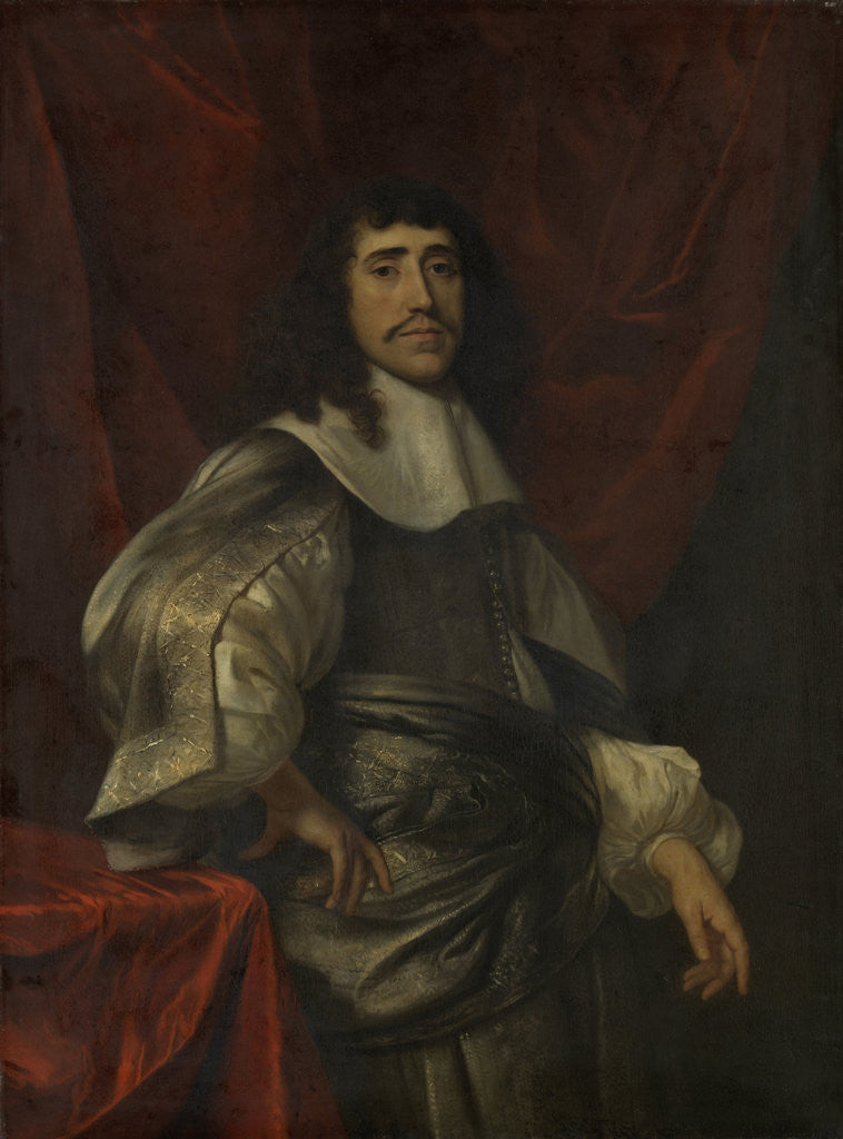 Detail of Portrait of a man, thought to be Christoffel van Gangelt by Jacob van Loo