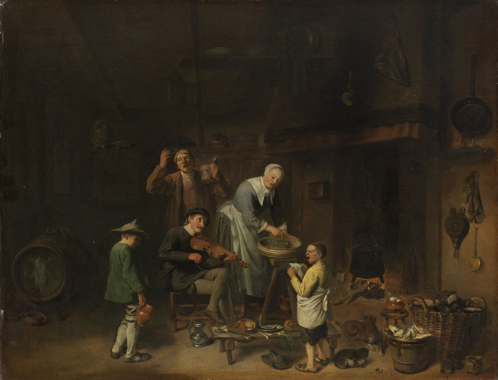 Detail of Singing Peasant Family by Pieter Jacobsz. Duyfhuysen