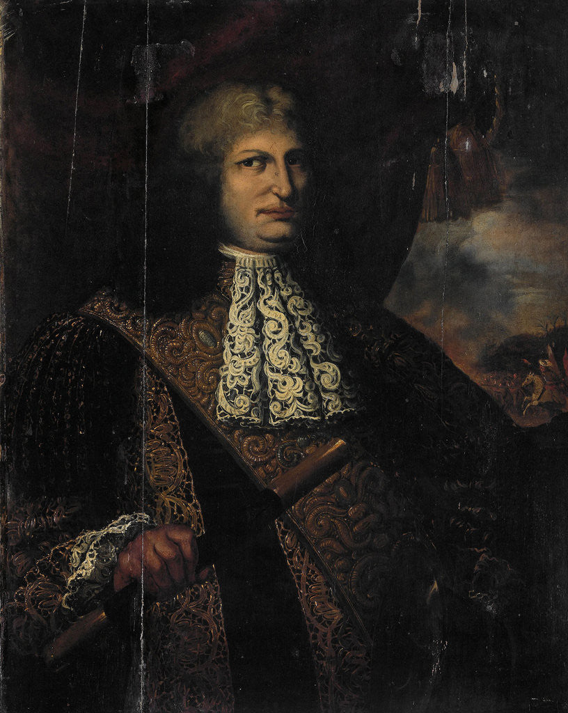 Detail of Portrait of Cornelis Speelman, Governor-General of the Dutch East Indies by Martin Palin