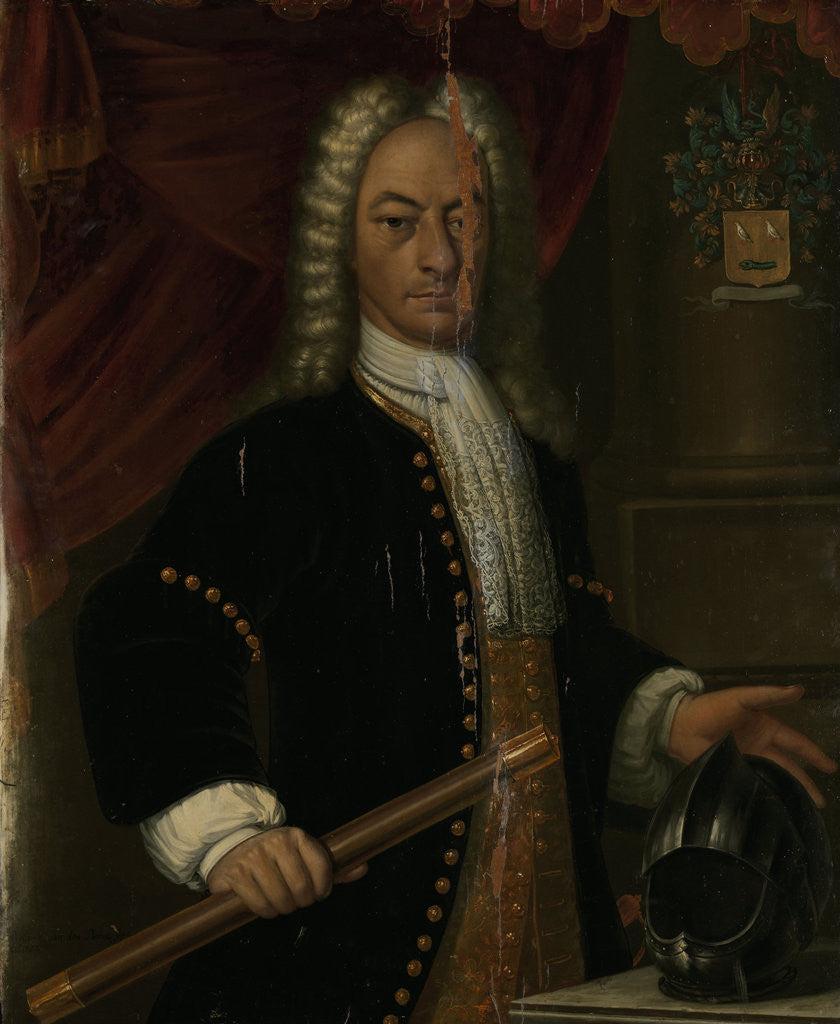 Detail of Portrait of Diederik van Durven, Governor-General of the Dutch East Indies by Hendrik van den Bosch