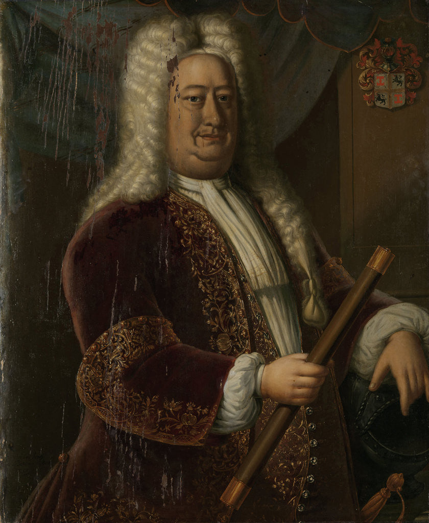 Detail of Portrait of Dirk van Cloon, Governor-General of the Dutch East Indies by Hendrik van den Bosch