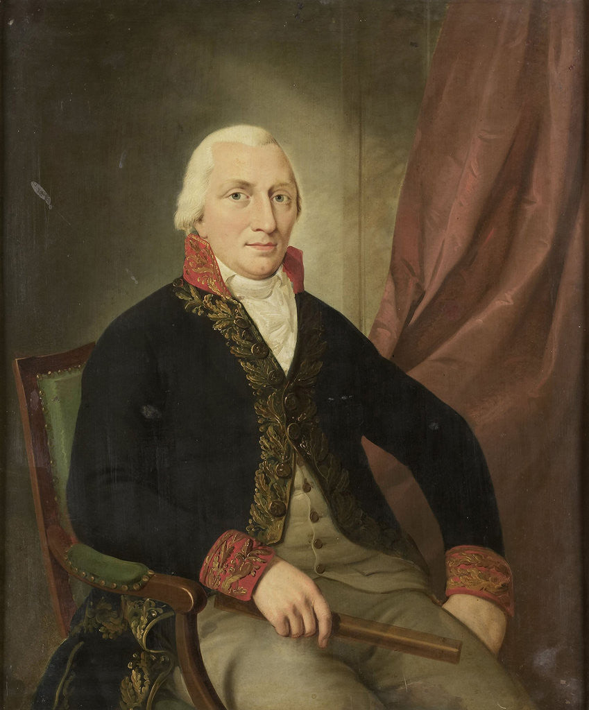 Detail of Portrait of Albertus Henricus Wiese, Governor-General of the Dutch East Indies by Adriaan de Lelie