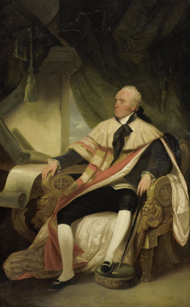Detail of Gilbert Elliot, count of Minto, 1751-1814, Viceroy of the Indies and Governor General of Dutch East Indies, 1812-14 by George Chinnery