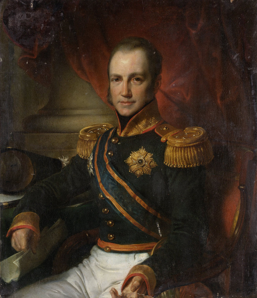 Detail of Portrait of Godart Alexander Gerard Philip, Baron van der Capellen, Governor-General of the Dutch East Indies by Cornelis Kruseman