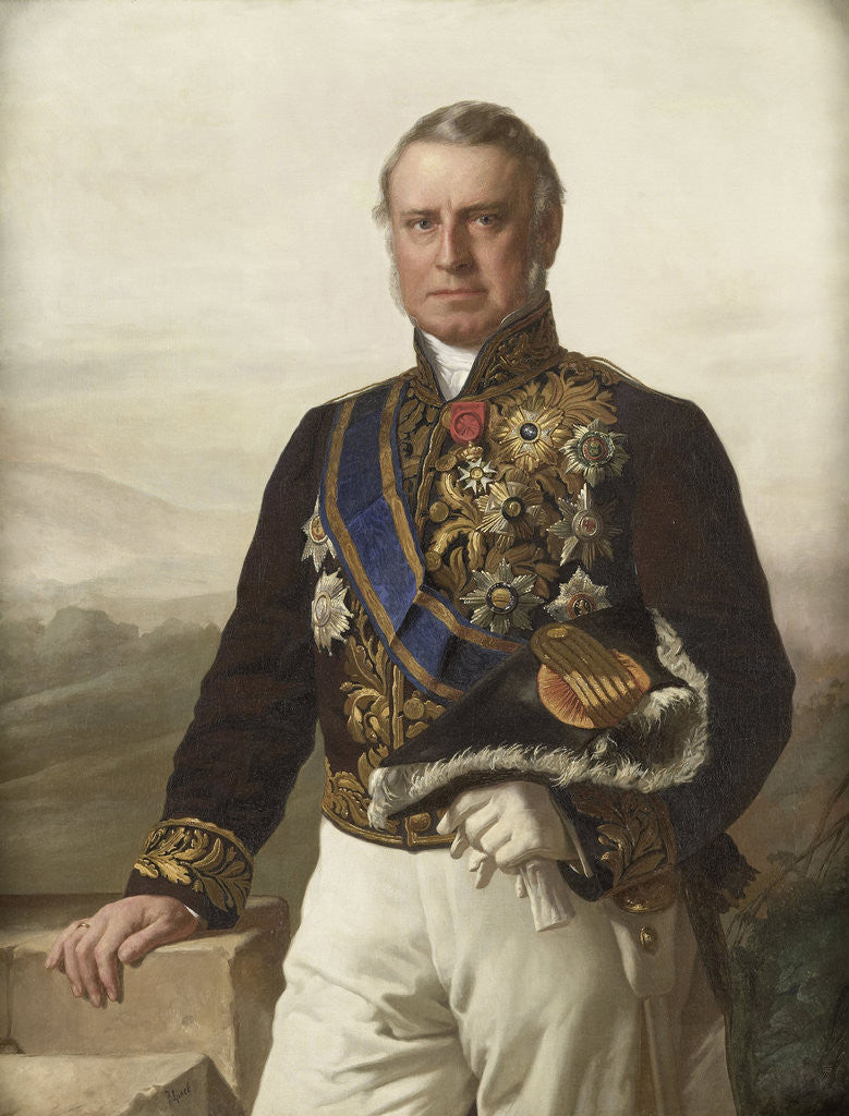 Detail of Charles Ferdinand Pahud. Gouverneur-generaal, Governor-General by Jacob Spoel