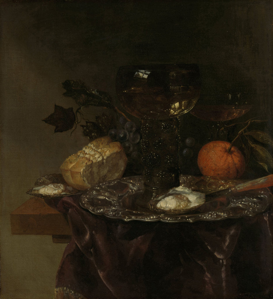 Detail of Still Life by Abraham Hendricksz. van Beyeren