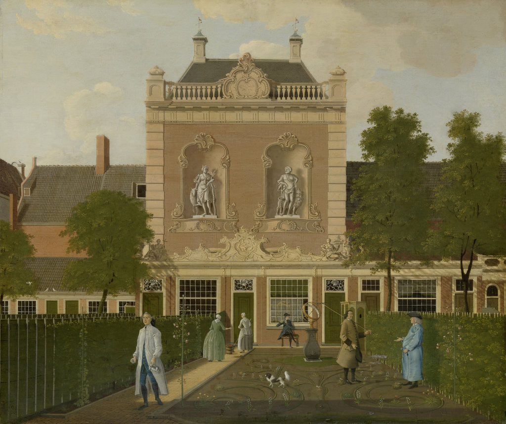 Detail of The Garden and Coach House of 524 Keizersgracht in Amsterdam by Hendrik Keun