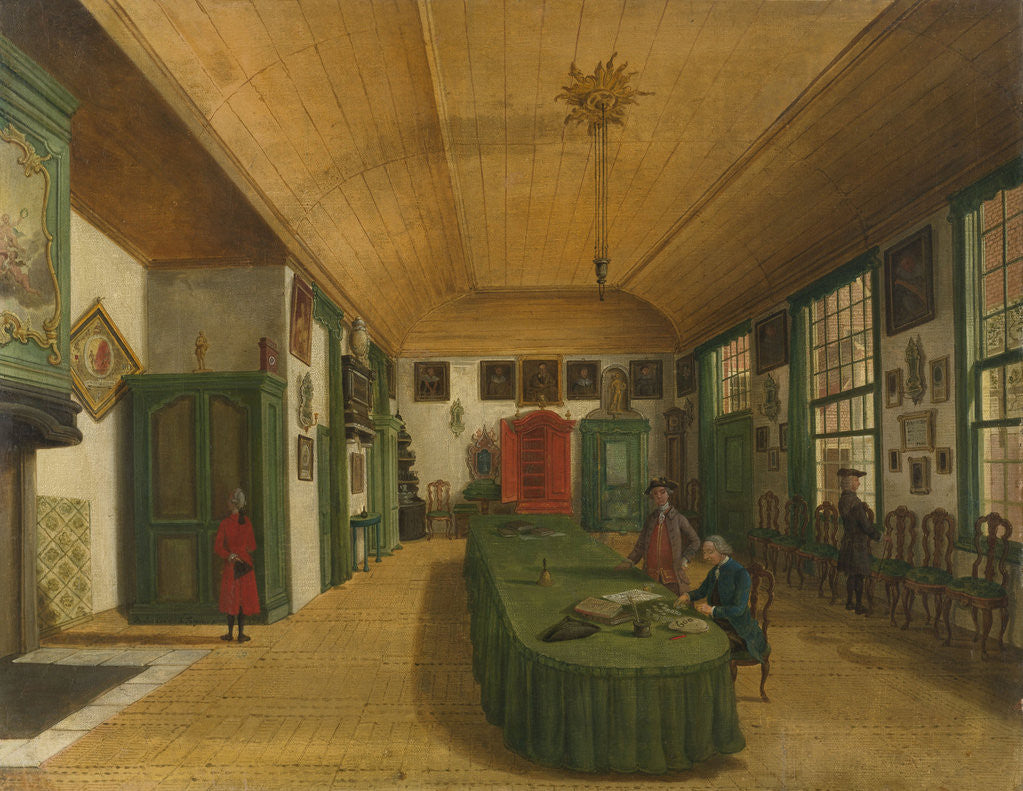 Detail of Interior of the Hall of the Art Is Obtained by Labor Society in Leiden, The Netherlands by Paulus Constantijn la Fargue