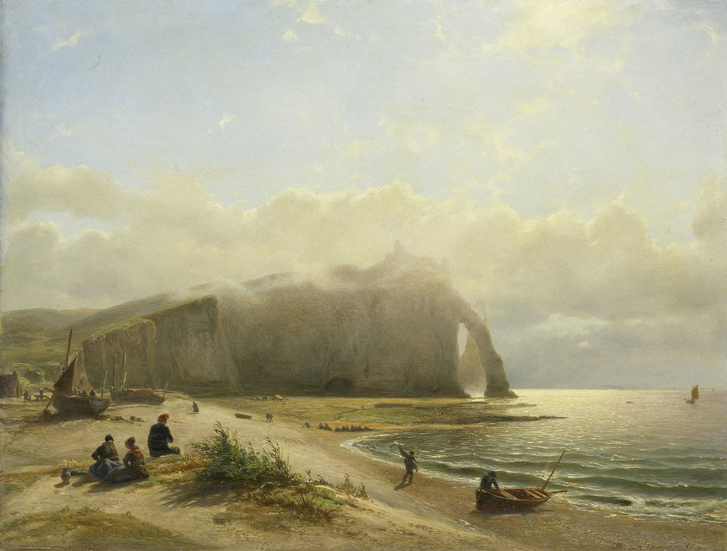 Detail of Seascape on the coast by Willem Anthonie van Deventer