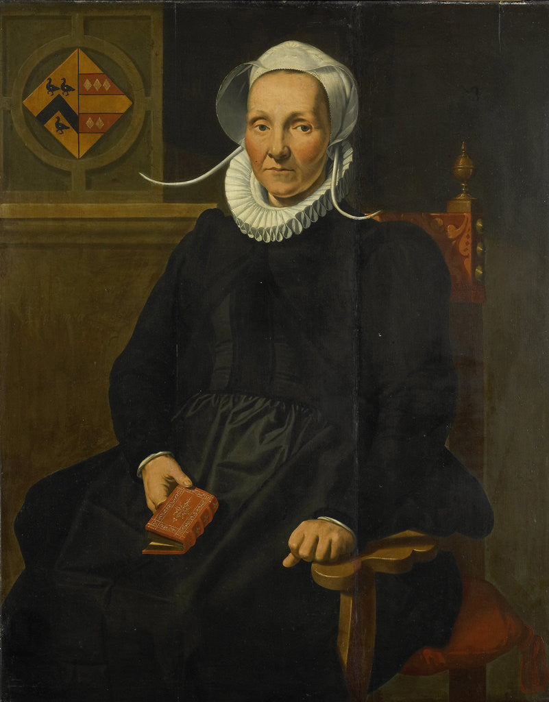 Detail of Portrait of Dirckje Tymansdr Gael, called van der Graft, Wife of Mattheus Augustijnsz Steyn by Pieter Pietersz. I