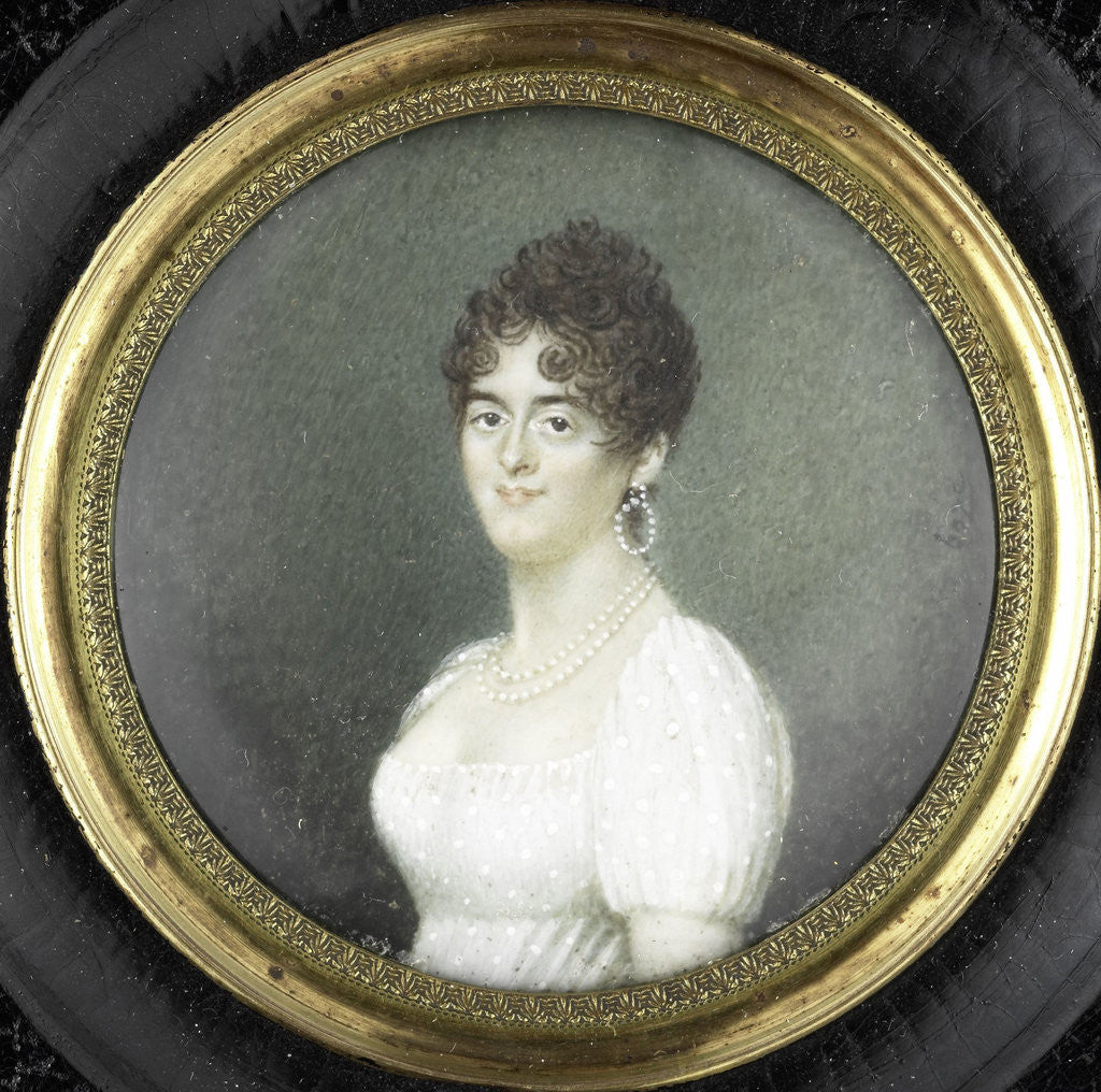 Detail of Maria Cornelia Pull (died 1809). wife of Gerrit Jan van Houten by Joseph Boze