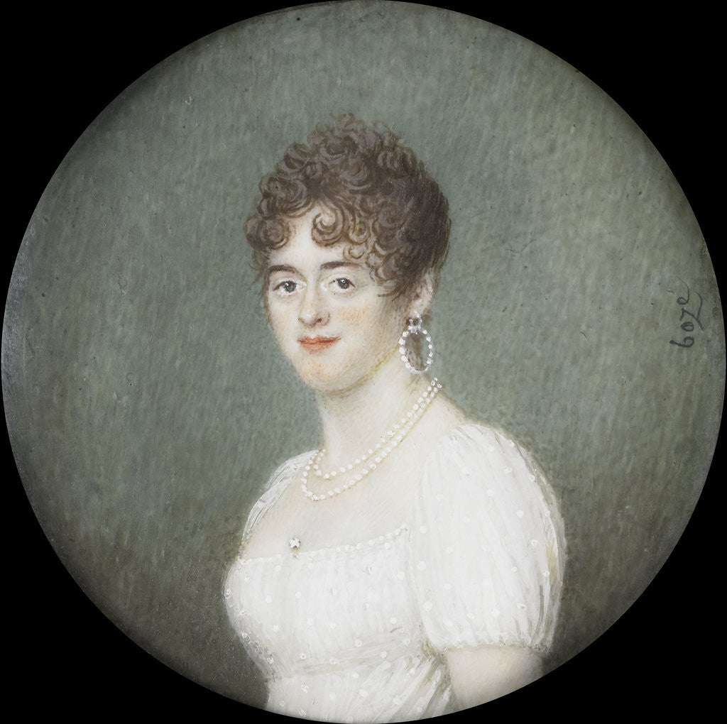 Detail of Maria Cornelia Pull (died 1809). wife of van Gerrit Jan van Houten by Joseph Boze