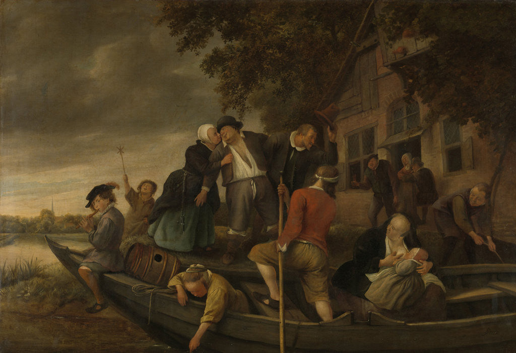 Detail of The merry homecoming by Jan Havicksz. Steen