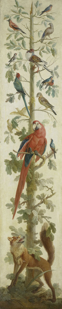 Detail of Decorative Depiction with Plants and Animals by Anonymous