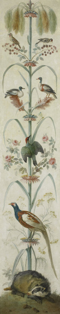 Detail of Decorative Depiction with Plants and Animals by Anonymous