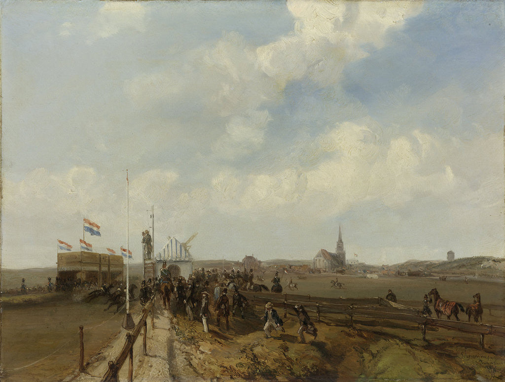 Detail of Racetrack at Scheveningen, opened 3 August 1846 The Netherlands by Charles Rochussen