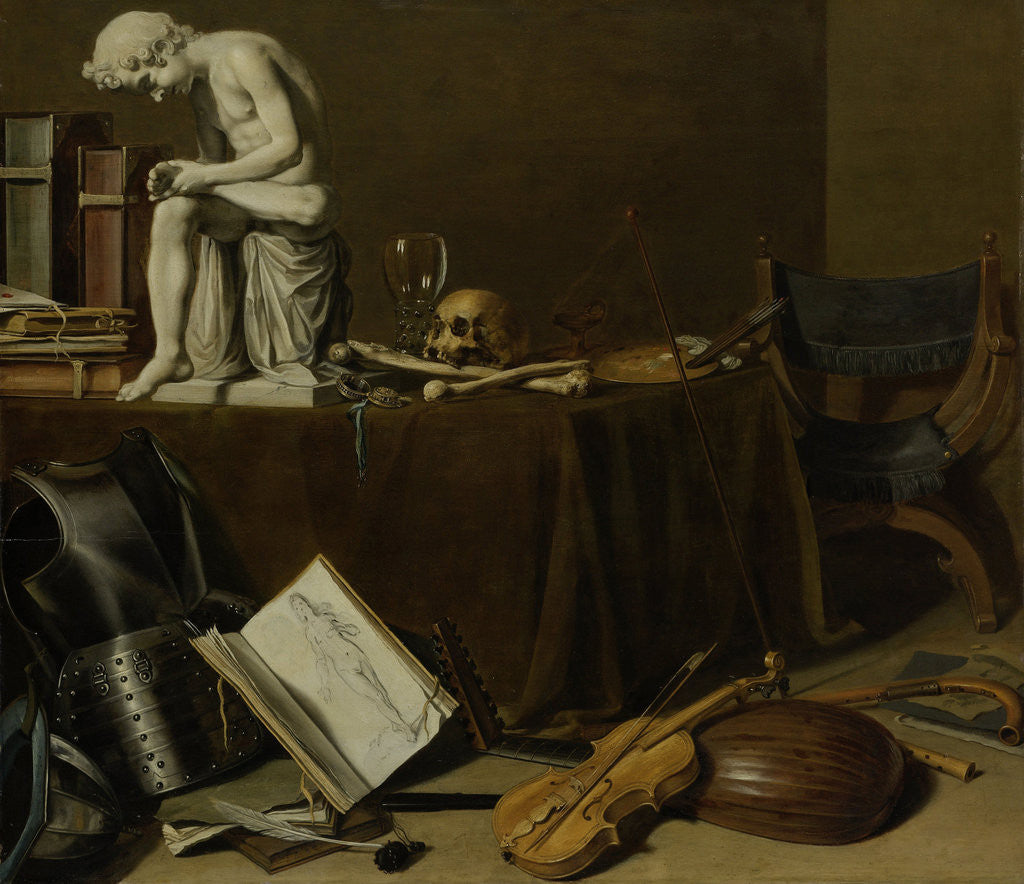 Detail of Vanitas Still Life with the Spinario by Pieter Claesz.