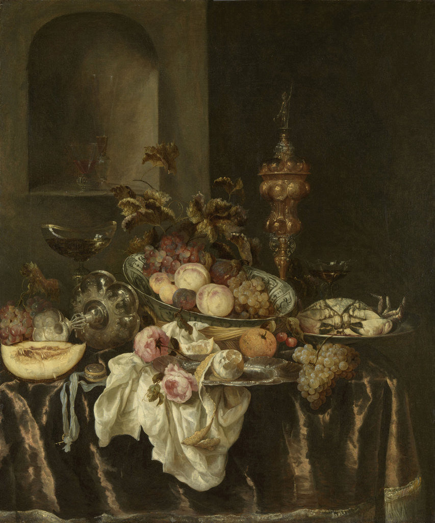 Detail of Still Life by Abraham Hendricksz. van Beyeren