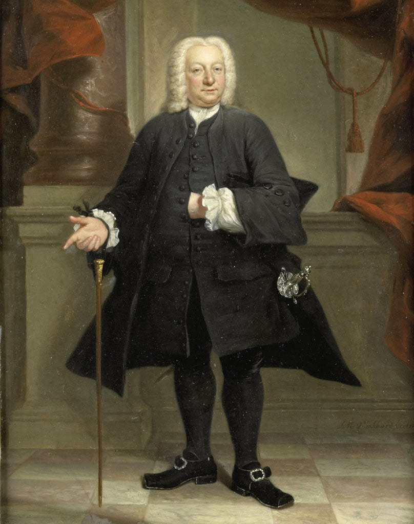 Detail of Portrait of a Man by Jan Maurits Quinkhard