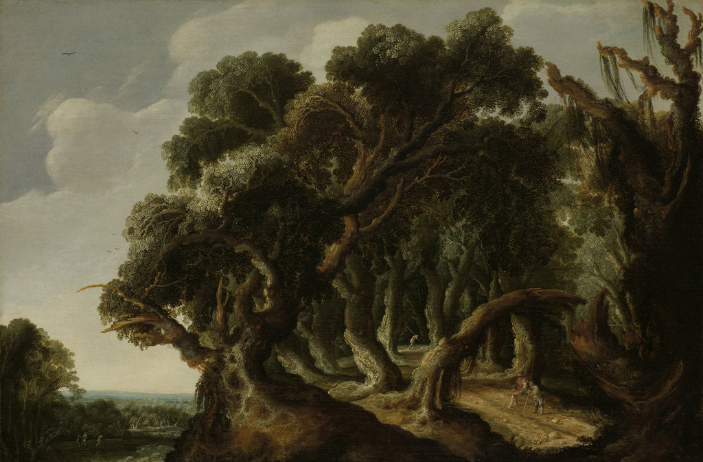 Detail of Wooded Landscape by Jacob Jacobsz van Geel