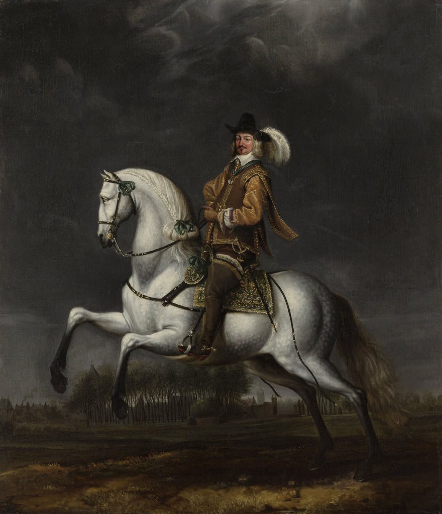 Detail of Portrait of Johan Wolfert van Brederode, formerly entitled Equestrian Portrait of Godard Adriaan van Reede van Amerongen by Jan van Rossum