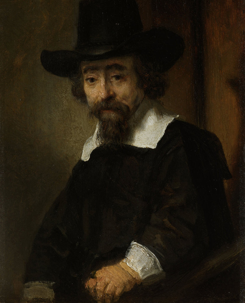 Detail of Portrait of a man, thought to be Dr. Ephraïm Bueno by Rembrandt Harmensz. van Rijn