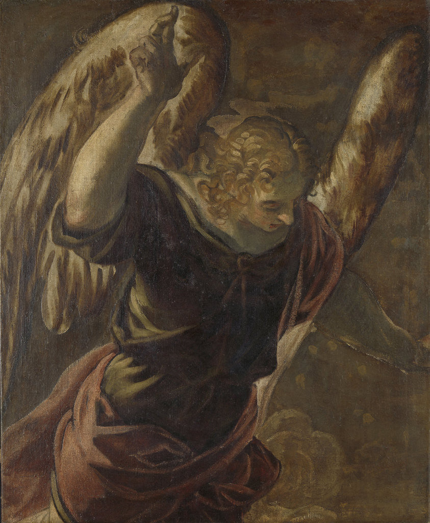 Detail of Angel from the Annunciation to the Virgin by Jacopo Tintoretto