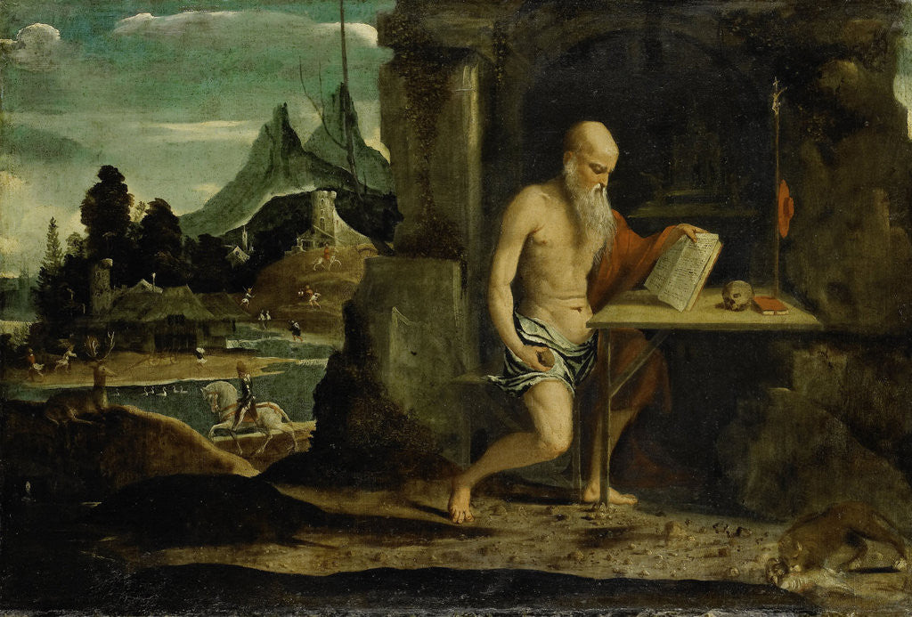Detail of Saint Jerome by Bernardino da Brescia