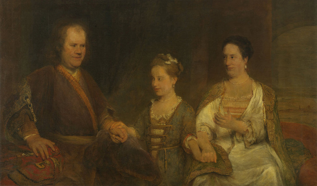 Detail of Family Portrait of Hermanus Boerhaave, and his Wife Maria Drolenvaux and little Daughter Johanna Maria by Aert de Gelder
