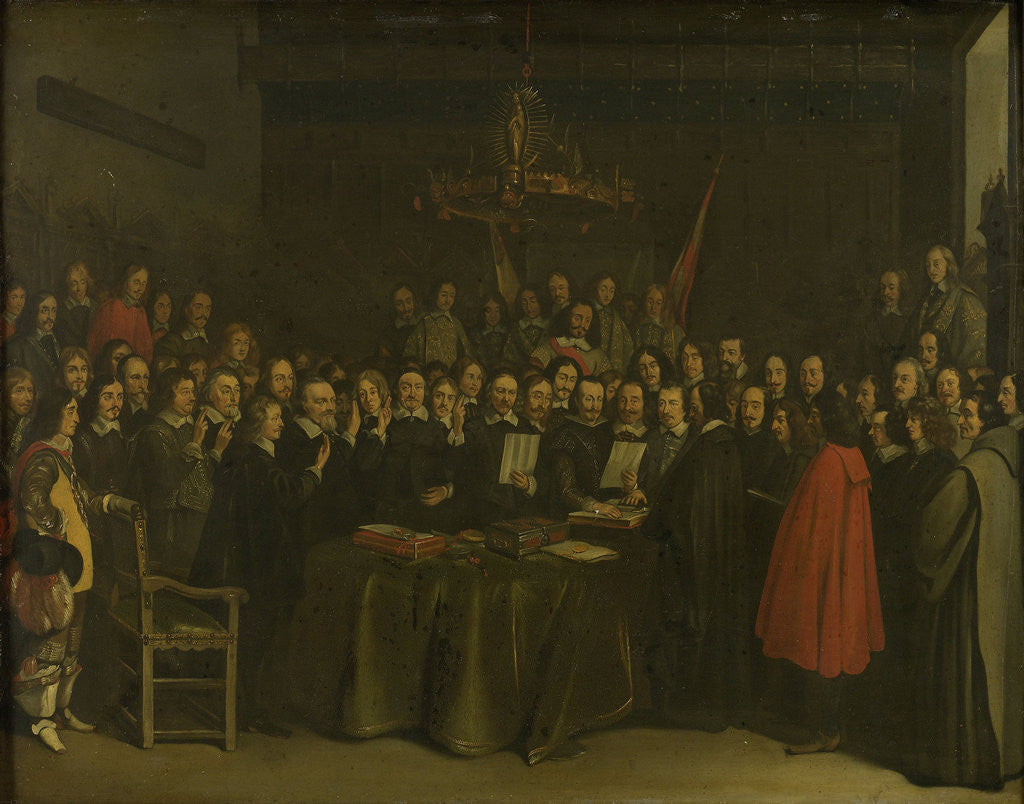 Detail of Ratification of the Treaty of Münster, 15 May 1648 by Gerard ter Borch II