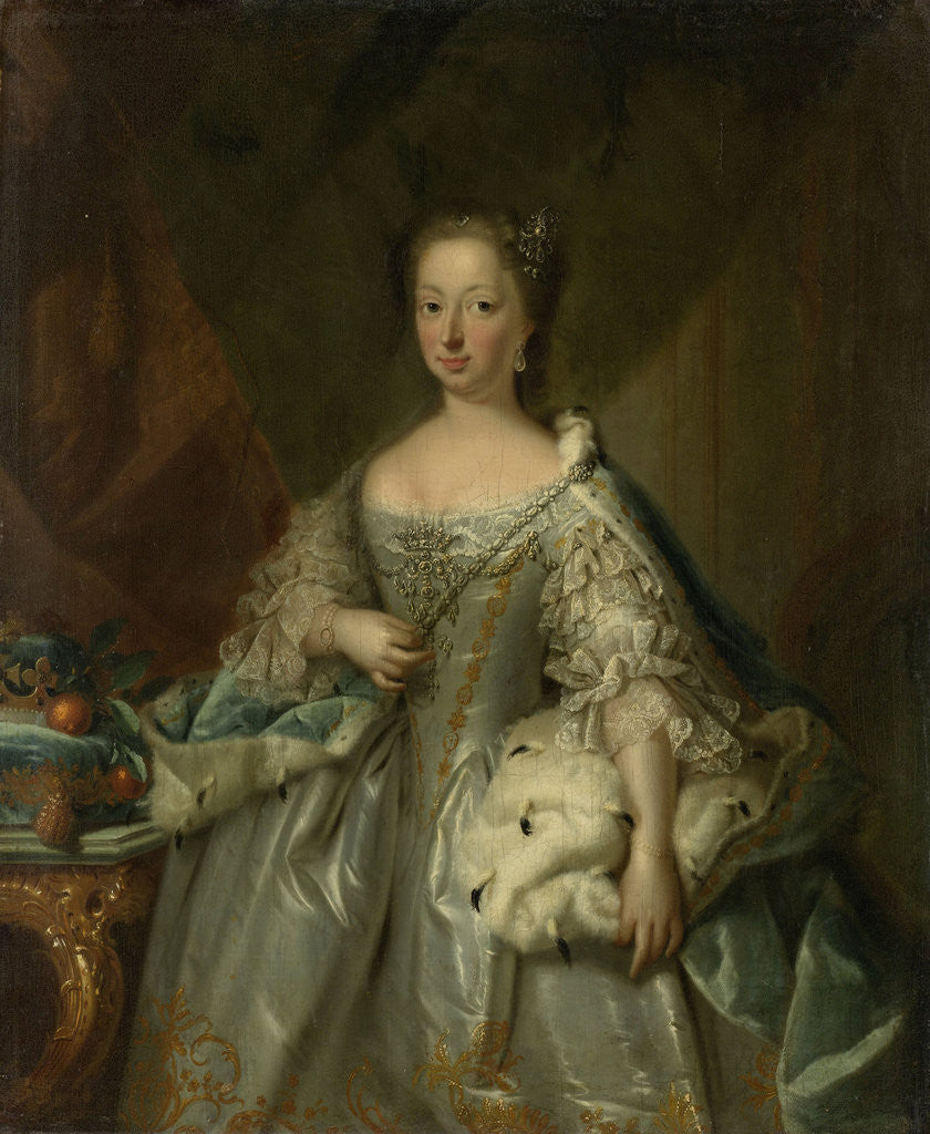 Detail of Portrait of Anne of Hanover, Princess Royal and Princess of Orange, Consort of Prince William IV by Johann Valentin Tischbein