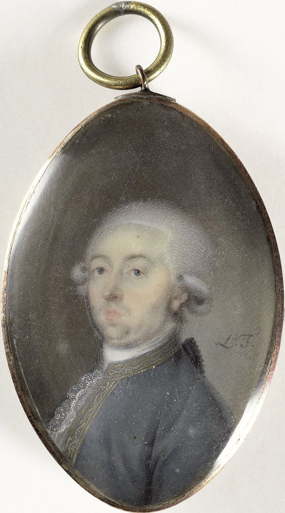 Detail of Rudolf van Olden. Counsel and accountant of prins Willem V by Leonardus Temminck
