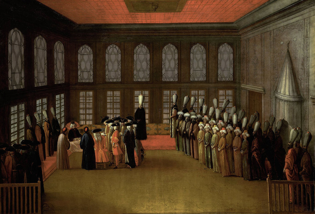 Detail of An Ambassador's Audience with the Grand Vizier in his Yali on the Bosporus (Ambassador Cornelis Calkoen, 12 August 1727) by Anonymous