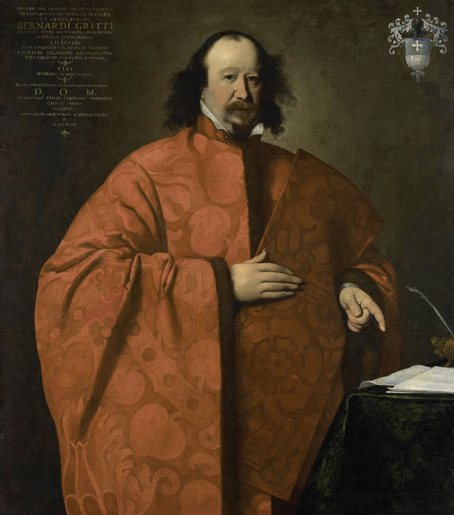 Detail of Portrait of Bernardo Gritti, Proprefect of Bergamo by Carlo Ceresa