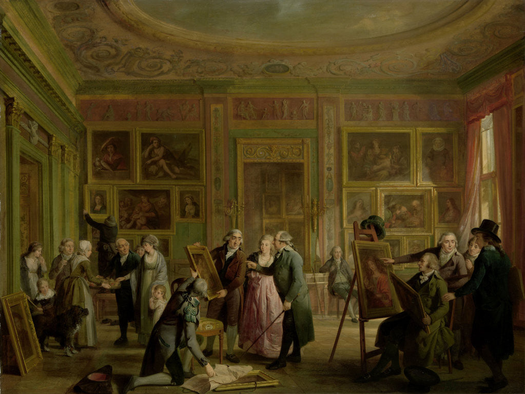 Detail of The Art Gallery of Josephus Augustinus Brentano by Adriaan de Lelie