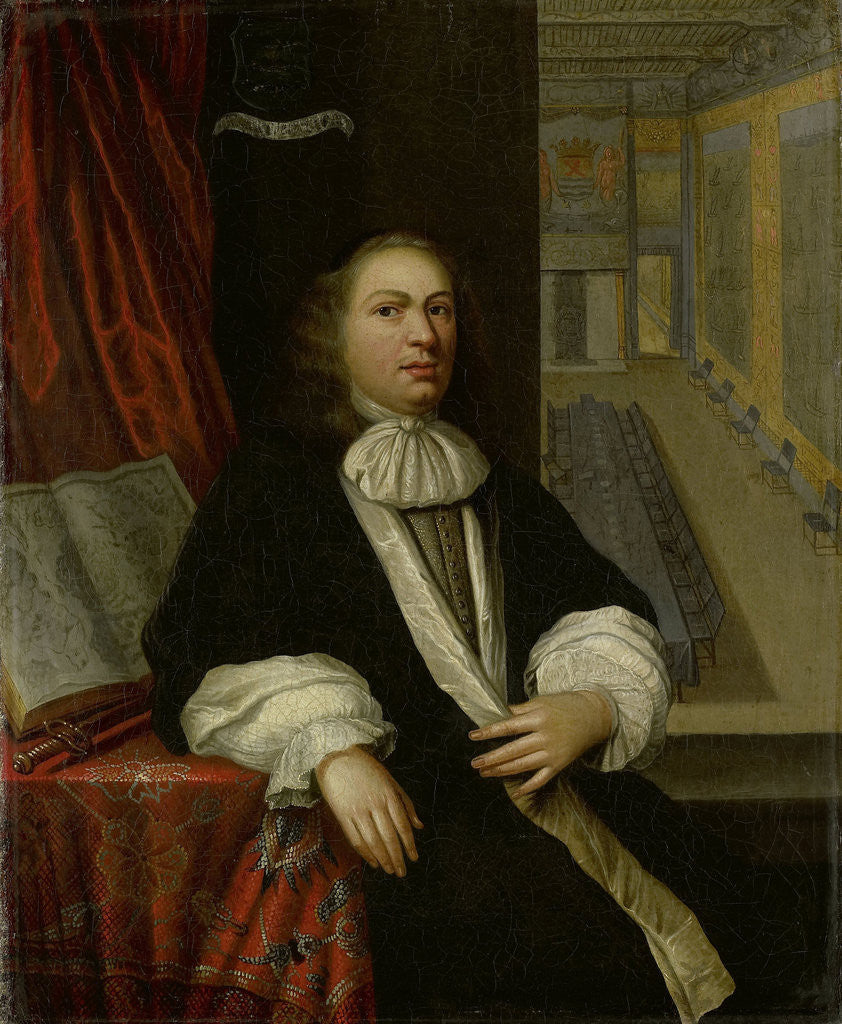 Detail of Portrait of Justus de Huybert, Clerk of the States of Zeeland and of the Admiralty by Anonymous