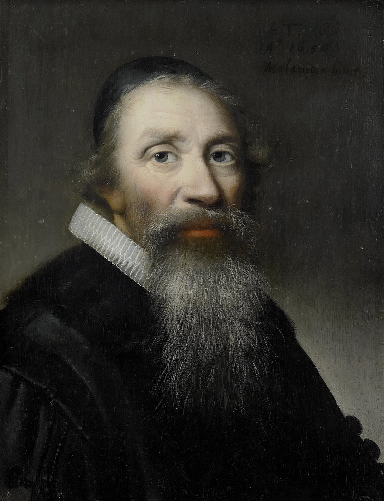 Detail of Portrait of a man, probably a clergyman by Anthonie Palamedesz.