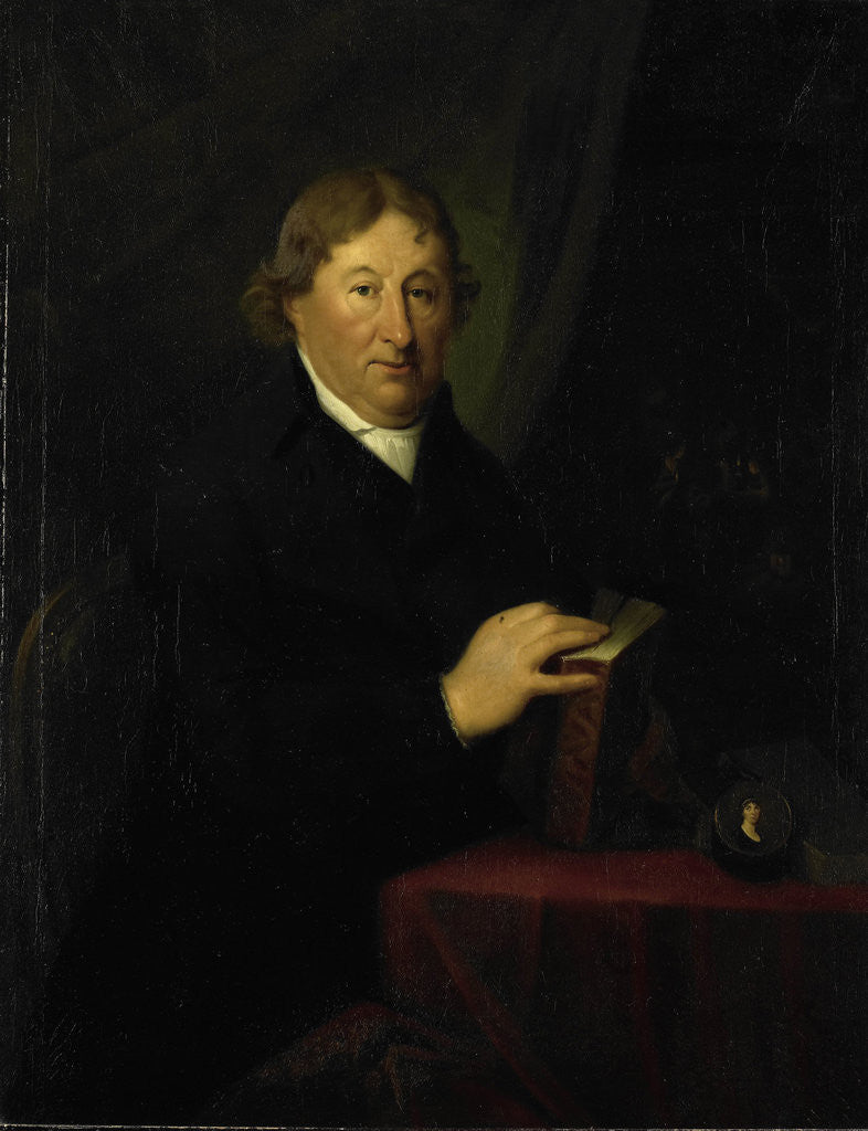 Detail of Portrait of Gerrit van der Pot, Lord of Groeneveld, Art Collector in Rotterdam by Johan Bernard Scheffer