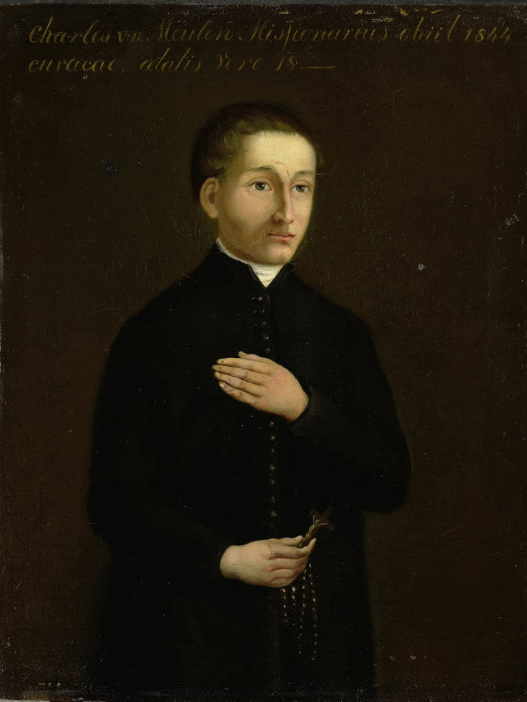 Detail of Portrait of Charles van der Meulen, Missionary to Curaçao by Anonymous