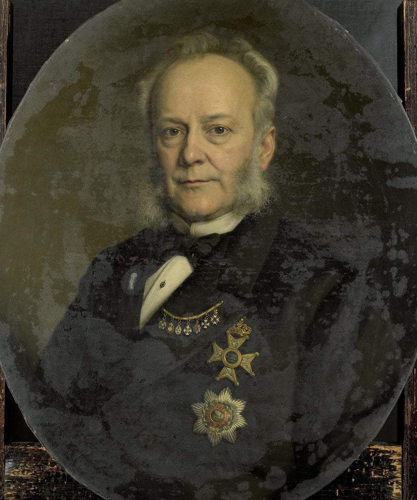 Detail of Pieter Mijer, 1812-81, Governor-General of Dutch East Indies, Nederlands Oost Indië by Johan Heinrich Neuman