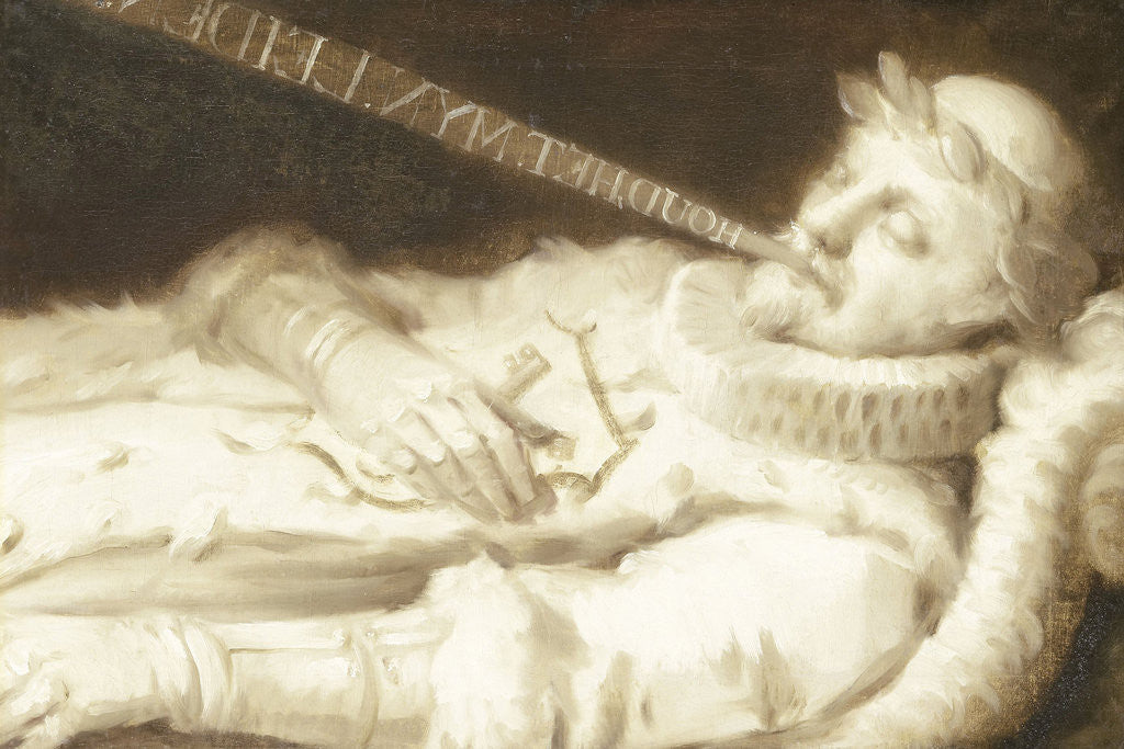 Detail of Dirk van Bronkhorst on his deathbed during the siege of Leiden in 1574 by Anonymous
