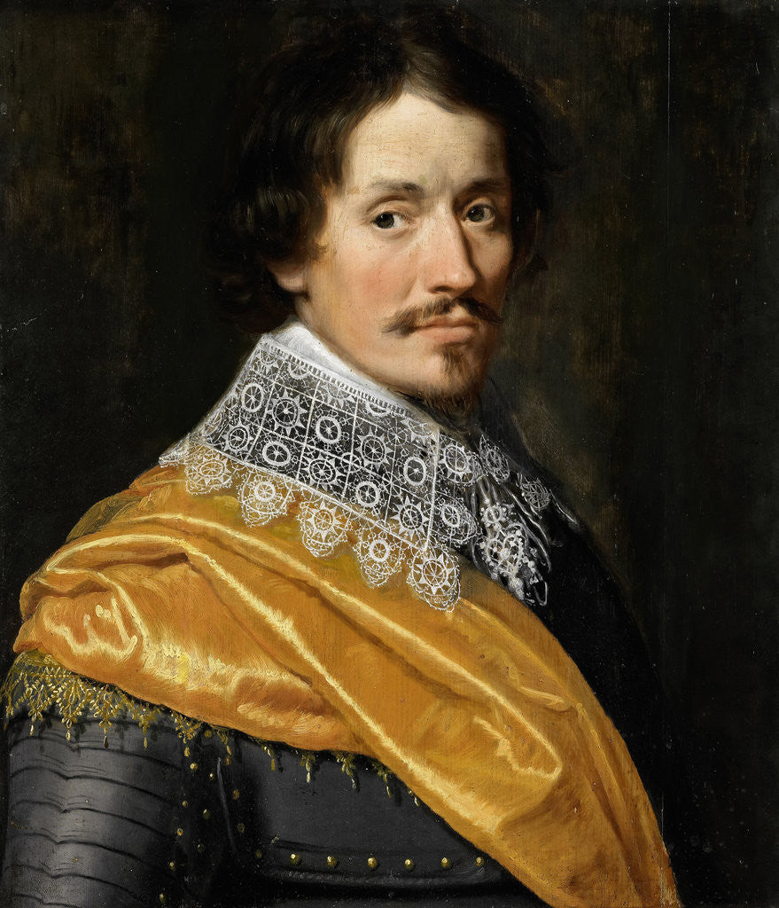 Detail of Portrait of an Officer by Wybrand de Geest