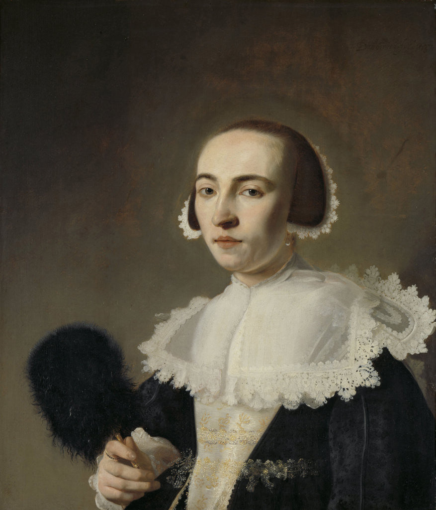 Detail of Portrait of a Woman by Pieter Dubordieu
