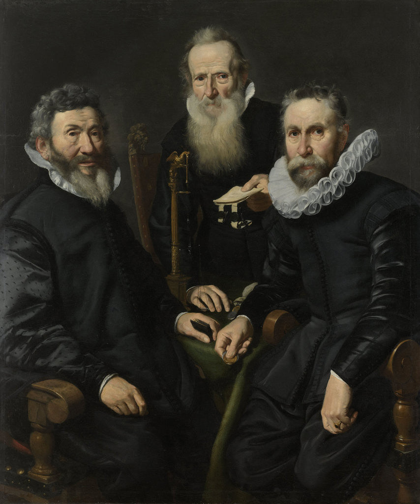 Detail of Group Portrait of an Unidentified Board of Governors by Thomas de Keyser