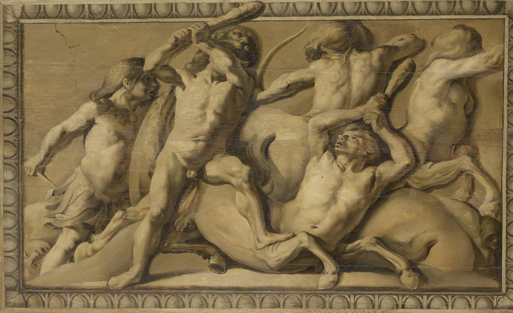Detail of Hercules Slays the Centaurs, Jupiter Defeating the Centaurs by Jacob van Campen